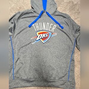 OKC Thunder Gray Hoodie/sweatshirt with embroidered logo